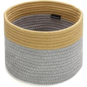 imageBROOKSTONE Small Cotton Rope Storage Basket Woven Bin with Handles Baby Nursery Organizer Perfectly Sized at 875 X 7 Use in Living RoomBedroom Suitable for Any Dcor Style