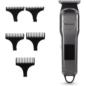 imageBrookstone  Metallic Cordless TBlade Hair Clipper Precision Cutting with Rechargeable Battery ampamp Sleek Metallic Finish Black