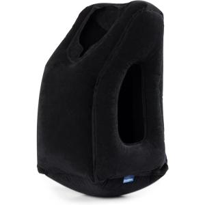 imageBrookstone Inflatable Pillow  Portable Inflatable ForwardRest Travel Neck Pillow  Lightweight MultiPosition Neck Support BlackBlack