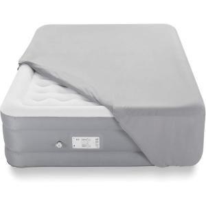 imageBrookstone Innovations Perfect Air Bed with Builtin Switch Automatically Inflates ampamp Deflates  Includes Fitted Sheet and Carrying Case  Twin Size Mattress  18quot Height