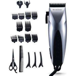 imageBrookstone  Metallic Cordless TBlade Hair Clipping Set Precision Cutting with Rechargeable Battery Black