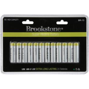imageBrookstone AA 24 Pack Super Alkaline Batteries  Long Lasting Power for Households and Multiple Devices