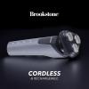 imageBrookstone  3 Head Rotary Shaver Precision Shave CuttingEdge Design Professional Quality BlackGrey
