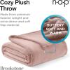 imageBrookstone Nap Plush Throw Blanket for Couch  Warm ampamp Super Soft Blanket with Unmatched Heavy Dense and UltraComfy Throw  Luxurious Drape Cozying Up on a Sofa Chair  BlushBlush