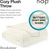 imageBrookstone Nap Plush Throw Blanket for Couch  Warm ampamp Super Soft Blanket with Unmatched Heavy Dense and UltraComfy Throw  Luxurious Drape Cozying Up on a Sofa Chair  BlushIvory