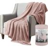 imageBrookstone Nap Plush Throw Blanket for Couch  Warm ampamp Super Soft Blanket with Unmatched Heavy Dense and UltraComfy Throw  Luxurious Drape Cozying Up on a Sofa Chair  BlushBlush