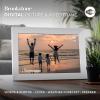 imageBrookstone Digital Picture and Video Frame with Weather Forecast WiFi Clock Speaker 32GB Builtin Storage to Store Thousands of Images and Videos