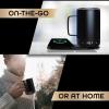 imageBrookstone Travel Mug Warmer ampamp Wireless Phone Charging Station 11 oz DoubleWall Stainless Steel Digital Temp Display Builtin Battery for Continuous Warmth Up to 6 Hours Heat Black