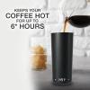 imageBrookstone Travel Tumbler Warmer ampamp Wireless Phone Charging Station 115 oz DoubleWall Stainless Steel Digital Temp Display Builtin Battery for Continuous Warmth Up to 6 Hours Heat Black
