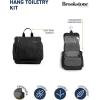 imageBrookstone Travel Toiletries Bag with Hanging Hook  Large Multi Functional Carrying Toiletry Pouch for Vacations Airplanes Trains Buses and Cars Dark GreyBlack