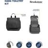 imageBrookstone Travel Toiletries Bag with Hanging Hook  Large Multi Functional Carrying Toiletry Pouch for Vacations Airplanes Trains Buses and Cars Dark GreyDark Grey