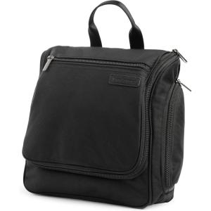 imageBrookstone Travel Toiletries Bag with Hanging Hook  Large Multi Functional Carrying Toiletry Pouch for Vacations Airplanes Trains Buses and Cars Dark GreyBlack