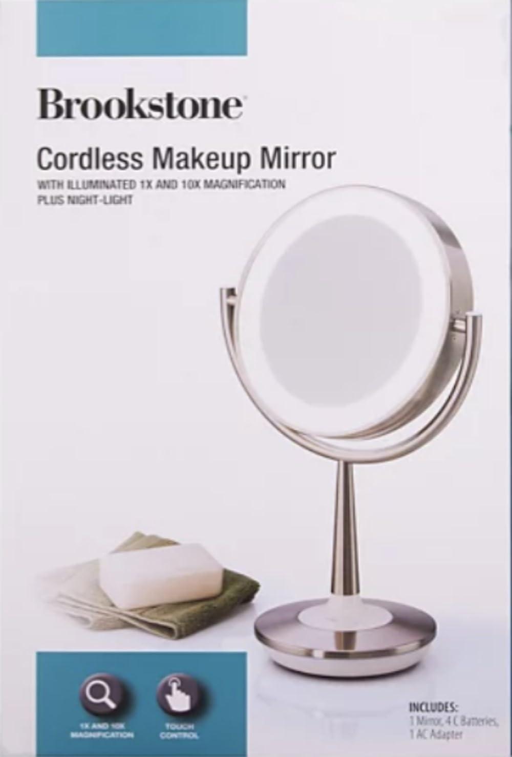 imageBrookstone Cordless Illuminated Makeup Mirror Silver