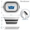 imageBROOKSTONE 11 GALLONS  OUR LARGEST BASKET 24quot Collapsible Laundry Basket Comfort NonSlip Grip Handles Minimalist Space Saving Design Portable PopUp Hamper BPA FREE Mint Retail PackagingRound White  Black