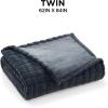 imageBrookstone Electric Heated Plush Blanket w 10 Heat Settings  Adjustable Timer 12Hour Auto Shut Off  Machine Washable ampamp Dryer Safe  Polyester Velvet Blanket King Size 100in x 90in  Grid GrayGray Grid
