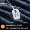 imageBrookstone Electric Heated Plush Blanket w 10 Heat Settings  Adjustable Timer 12Hour Auto Shut Off  Machine Washable ampamp Dryer Safe  Polyester Velvet Blanket King Size 100in x 90in  Grid GrayGray Grid