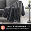 imageBrookstone Heated Throw Blanket  Heat Blankets Electric  Faux Fur Heated Throw Blanket 4 Heat Settings 4Hour Auto Shut Off 100 Polyester 50quotx60quot  Dark Charcoal SolidSolid Charcoal