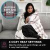 imageBrookstone Heated Throw Blanket  Heat Blankets Electric  Faux Fur Heated Throw Blanket 4 Heat Settings 4Hour Auto Shut Off 100 Polyester 50quotx60quot  Dark Charcoal SolidIvory Windowpane