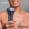imageBrookstone  5Head Foil Shaver Cordless ampamp Rechargeable Electric Razor Providing Smooth Precise Shaving for Face and Head Matte Black