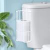 imageBROOKSTONE Over The Toilet Paper Holder Reserve Metal Bathroom Toilet Paper Storage That Fits Any Size Rolls Matte WhiteWhite