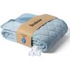 imageBrookstone Cooling Blanket Queen Size  Cooling Down Alternative Blanket for Hot Sleepers Reversible Cool Touch Fiber Quilted Lightweight CharcoalBlue