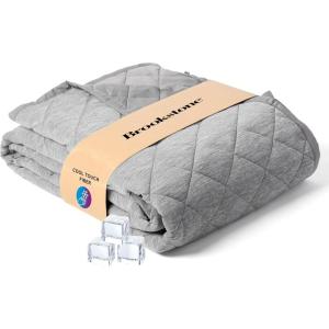 imageBrookstone Cooling Blanket Queen Size  Cooling Down Alternative Blanket for Hot Sleepers Reversible Cool Touch Fiber Quilted Lightweight CharcoalCharcoal