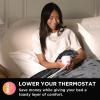 imageBrookstone Electric Heated Comfort Plush Herringbone Blanket w 10 Heat Settings  Adjustable Timer  Dryer Safe  King Blanket  Charcoal