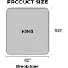 imageBrookstone Electric Heated Comfort Plush Herringbone Blanket w 10 Heat Settings  Adjustable Timer  Dryer Safe  King Blanket  Charcoal