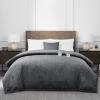imageBrookstone Electric Heated Comfort Plush Herringbone Blanket w 10 Heat Settings  Adjustable Timer  Dryer Safe  King Blanket  Charcoal