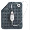 imageBrookstone Herringbone Portable Heating Pad  Super Soft Plush 6 Heat Settings Machine Washable EasytoUse Controller 16 x 12 for Pain Relief Period Cramps Warmth GrayGray