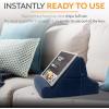 image:imageBrookstone Tablet Lap Cushion  Tablet and Phone Holder for Bed Flights and Travel Six Angled Memory Foam Lap Desk for Reading and Hands Free Viewing Compatible iPad and Kindle Accessories GreyRoyal Blue