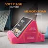 image:imageBrookstone Tablet Lap Cushion  Tablet and Phone Holder for Bed Flights and Travel Six Angled Memory Foam Lap Desk for Reading and Hands Free Viewing Compatible iPad and Kindle Accessories GreyHot Pink