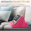 image:imageBrookstone Tablet Lap Cushion  Tablet and Phone Holder for Bed Flights and Travel Six Angled Memory Foam Lap Desk for Reading and Hands Free Viewing Compatible iPad and Kindle Accessories GreyHot Pink