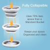 image:imageBrookstone Collapsible Bucket Foldable Cleaning Bucket with Handle Household Essentials Cleaning Basin and Dust Mop Bucket Collapsible Wash Basin for Car Cleaning 26 Gal 10L Square White