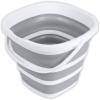 image:imageBrookstone Collapsible Bucket Foldable Cleaning Bucket with Handle Household Essentials Cleaning Basin and Dust Mop Bucket Collapsible Wash Basin for Car Cleaning 26 Gal 10L Square White