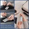image:imageBrookstone Luggage Tags for Suitcases  2 Pack Silicone Travel Accessories Suitcase Tags with Name Card amp Steel Loop Fastener Size One Size Lilac IceGrey