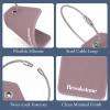 image:imageBrookstone Luggage Tags for Suitcases  2 Pack Silicone Travel Accessories Suitcase Tags with Name Card amp Steel Loop Fastener Size One Size Lilac IceLilac Ice