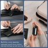 image:imageBrookstone Luggage Tags for Suitcases  2 Pack Silicone Travel Accessories Suitcase Tags with Name Card amp Steel Loop Fastener Size One Size Lilac IceBlack