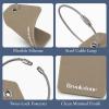 image:imageBrookstone Luggage Tags for Suitcases  2 Pack Silicone Travel Accessories Suitcase Tags with Name Card amp Steel Loop Fastener Size One Size Lilac IceKhaki
