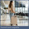 image:imageBrookstone Luggage Tags for Suitcases  2 Pack Silicone Travel Accessories Suitcase Tags with Name Card amp Steel Loop Fastener Size One Size Lilac IceKhaki