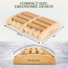 image:imageBrookstone Foot Massager Roller Plantar Fasciitis Pain Relief  Wooden Under Desk Feet Massage  Dual Manual Heel Massagers  Wood Rolling Acupressure Tool with Reflexology Guide  Gift for Men Women