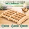 image:imageBrookstone Foot Massager Roller Plantar Fasciitis Pain Relief  Wooden Under Desk Feet Massage  Dual Manual Heel Massagers  Wood Rolling Acupressure Tool with Reflexology Guide  Gift for Men Women