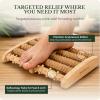 image:imageBrookstone Foot Massager Roller Plantar Fasciitis Pain Relief  Wooden Under Desk Feet Massage  Dual Manual Heel Massagers  Wood Rolling Acupressure Tool with Reflexology Guide  Gift for Men Women