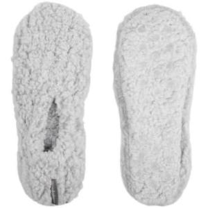 image:imageBrookstone Plush Footies  Memory Foam Slippers with UltraSoft Sherpa NonSkid Sole OneSizeFitsMost Machine Washable for Women Stocking Stuffers and Christmas GiftsCharcoal Sherpa