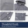 image:imageBrookstone Rain Poncho  Lightweight Reusable Waterproof Hooded Travel Rain Gear Poncho for Men and WomenGrey