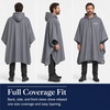 image:imageBrookstone Rain Poncho  Lightweight Reusable Waterproof Hooded Travel Rain Gear Poncho for Men and WomenGrey
