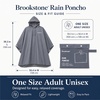 image:imageBrookstone Rain Poncho  Lightweight Reusable Waterproof Hooded Travel Rain Gear Poncho for Men and WomenGrey