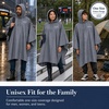 image:imageBrookstone Rain Poncho  Lightweight Reusable Waterproof Hooded Travel Rain Gear Poncho for Men and WomenGrey