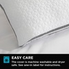image:imageBrookstone 2in1 Comfort Memory Foam Pillow with Better Than Down Fill for Firm Yet Plush Feel  Innovative Hybrid Design Soft Bed Pillow with DualSided Cool amp Warmth Comfort All SeasonsDual Comfort Cooling Pillow