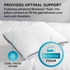 image:imageBrookstone 2in1 Comfort Memory Foam Pillow with Better Than Down Fill for Firm Yet Plush Feel  Innovative Hybrid Design Soft Bed Pillow with DualSided Cool amp Warmth Comfort All SeasonsDual Comfort Cooling Pillow